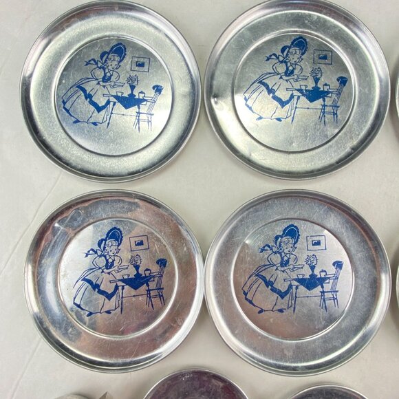 Vintage Little Bo Peep Pretend Play Aluminum Dishes - Picture 2 of 11